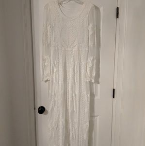 White boho dress